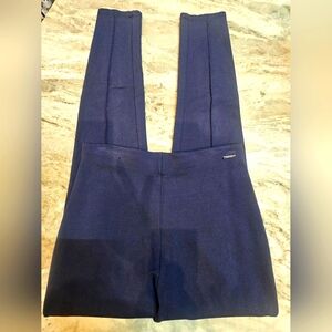 Tahari Women’s Navy Blue Pull-On Ponte Pants Size M Stretch Workwear Leggings